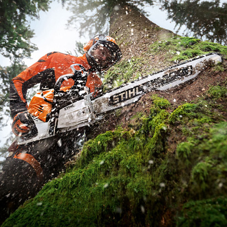 Tronçonneuse MS500i Stihl ultra puissante à système d'injection.